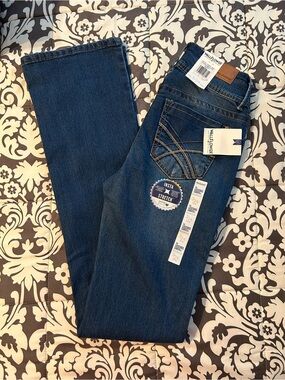Wallflower Women's Dark Indigo Stretch Bootcut Jeans Luscious Curvy Size 3 Long
